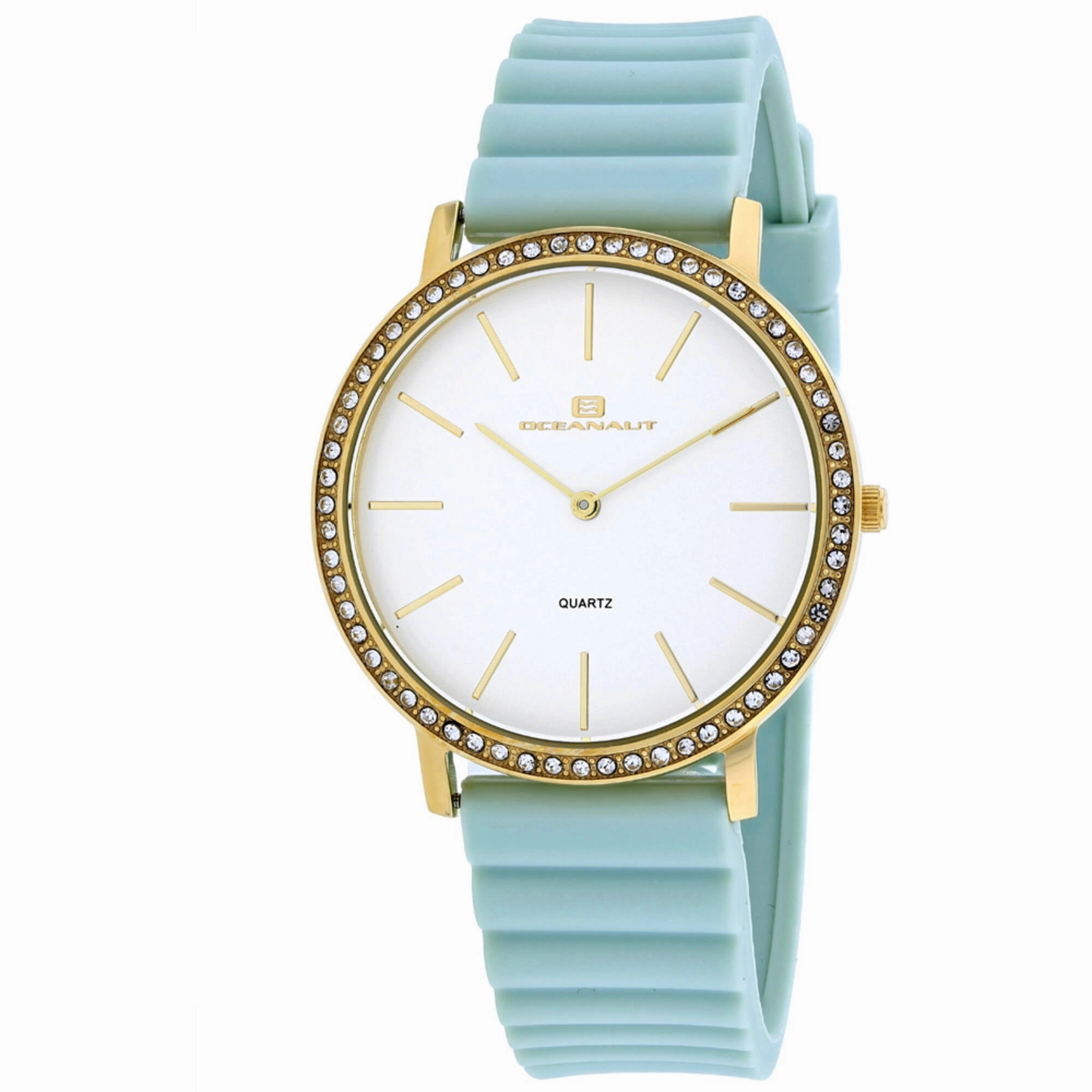 Oceanaut Women's Watch - Ripple Quartz White Dial Green Rubber Strap | OC0267