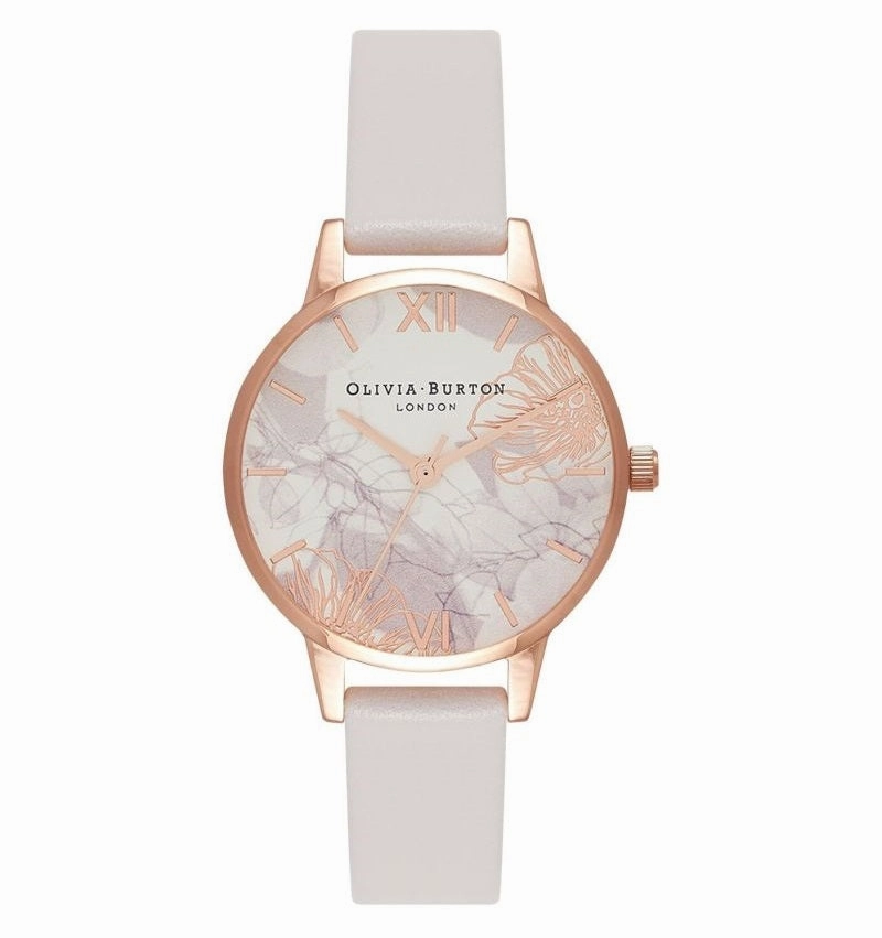 Olivia Burton Abstract Florals Blush and Rose Gold Ladies Watch OB16VM12