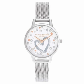 OLIVIA BURTON OB16LH12 You Have My Heart Silver Women's Watch