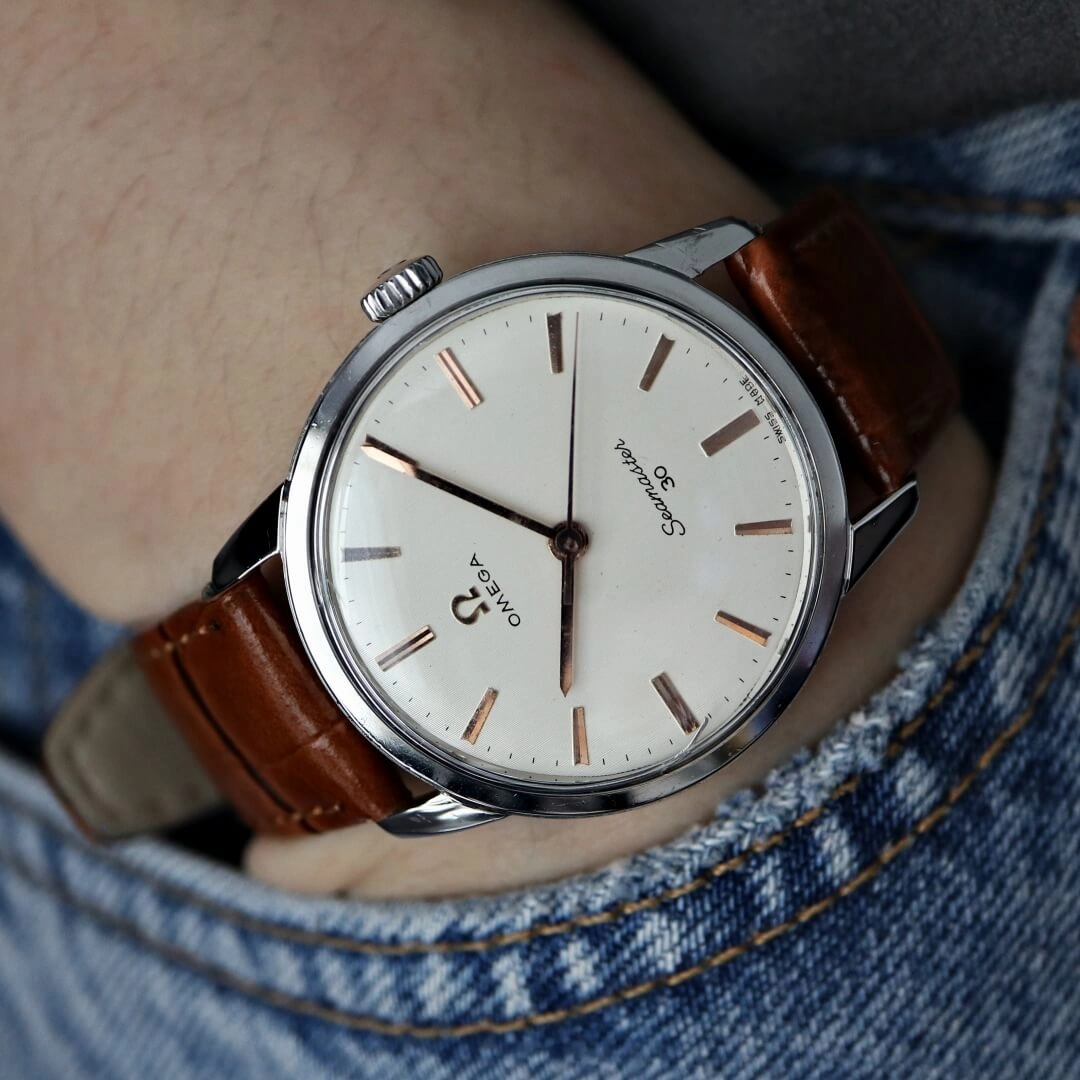 Omega Seamaster 30 135.007, Linen Dial, 1963 Men's Vintage Watch