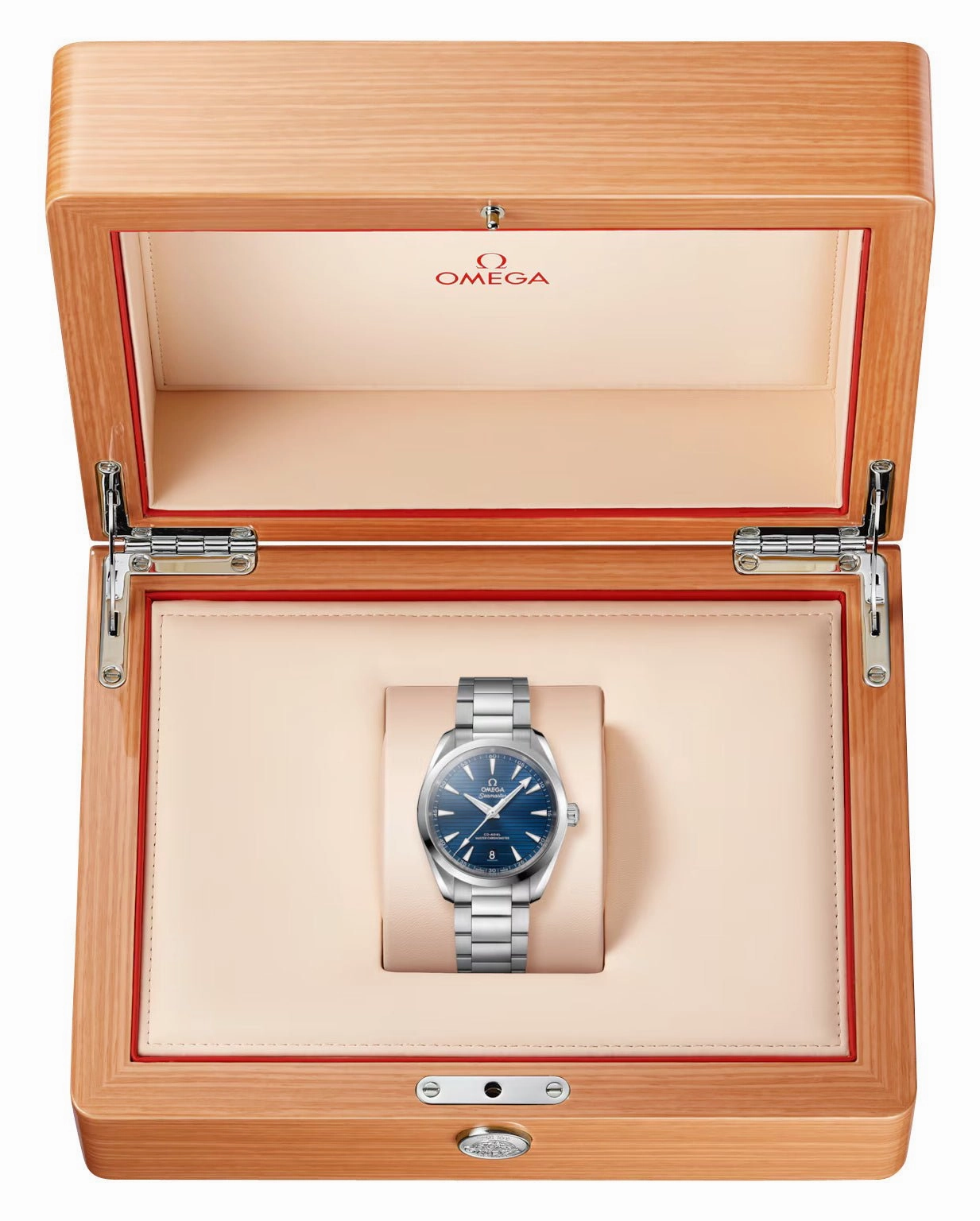 Omega Seamaster Aqua Terra 150M Automatic Chronometer Stainless Steel Blue Dial Date Mens Watch 220.10.38.20.03.001