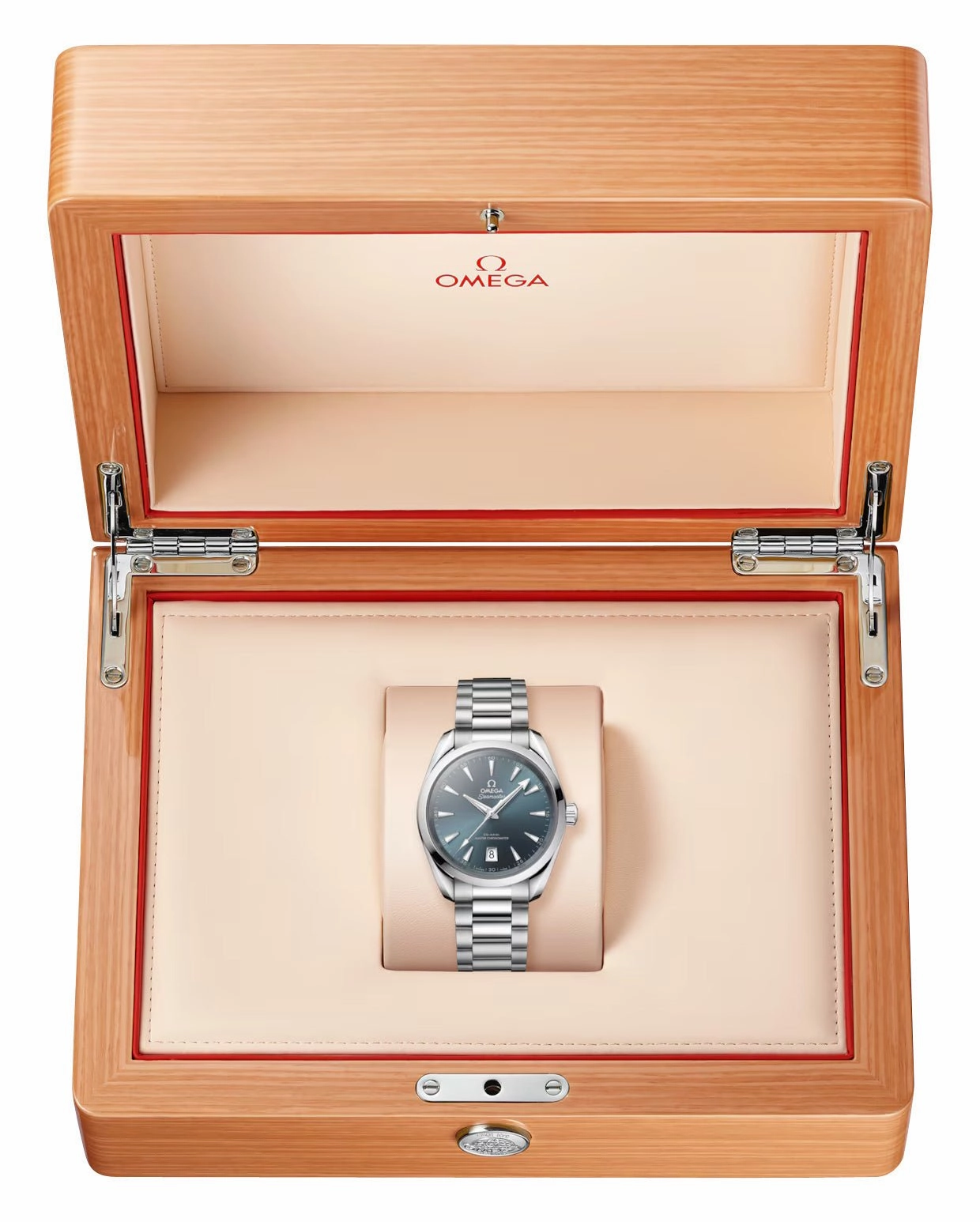 Omega Seamaster Aqua Terra Shades Automatic Chronometer Stainless Steel Blue Dial Date Mens Watch 220.10.38.20.03.003