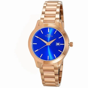 Oniss Women's Watch - Royal Blue Dial Plated Stainless Steel Bracelet | ON4441-LRGBU
