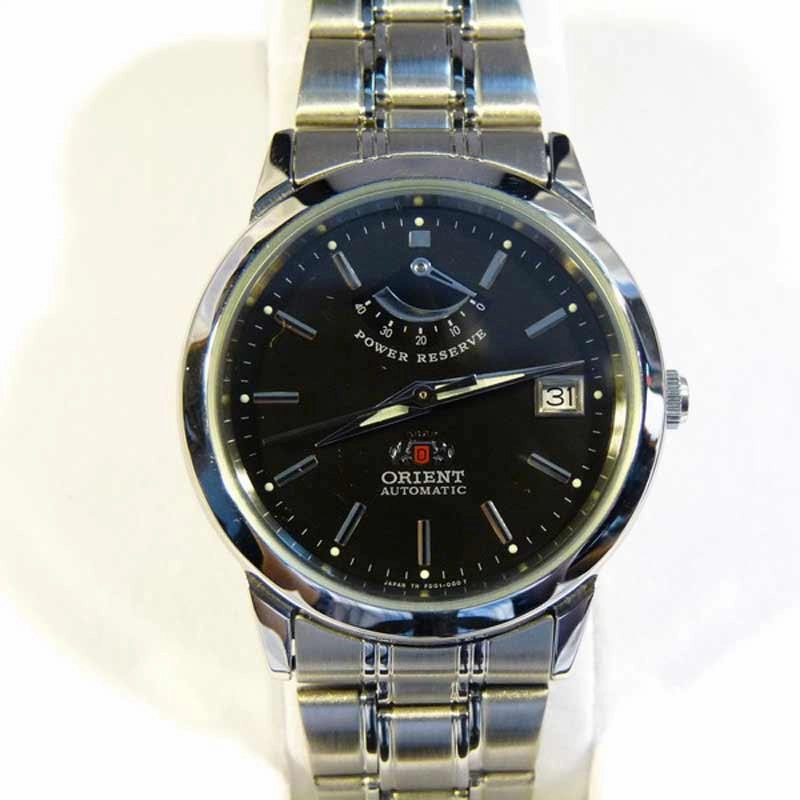 Orient CFD01001B Men's Stainless Steel Black Dial Power Reserve Automatic Watch