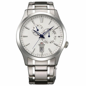 Orient ET0K002W Men's Cosmos Stainless Steel Bracelet White Dial Automatic Watch