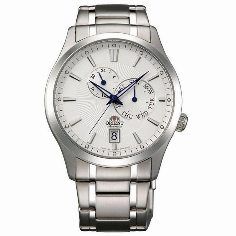 Orient ET0K002W Men's Cosmos Stainless Steel Bracelet White Dial Automatic Watch