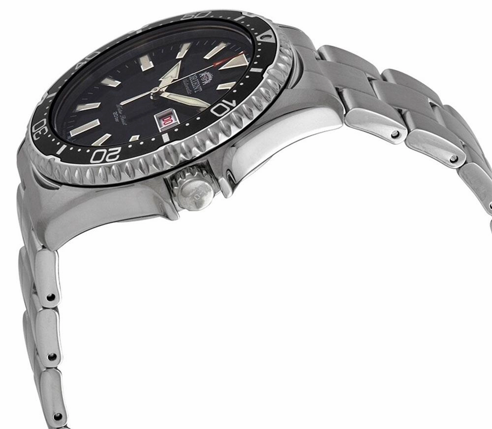 Orient Kamasu Automatic Stainless Steel Black Dial Day-Date Divers Mens Watch RA-AA0001B19