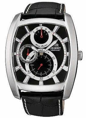 Orient Men's Automatic Power Reserve Leather Strap Watch CEZAD001B