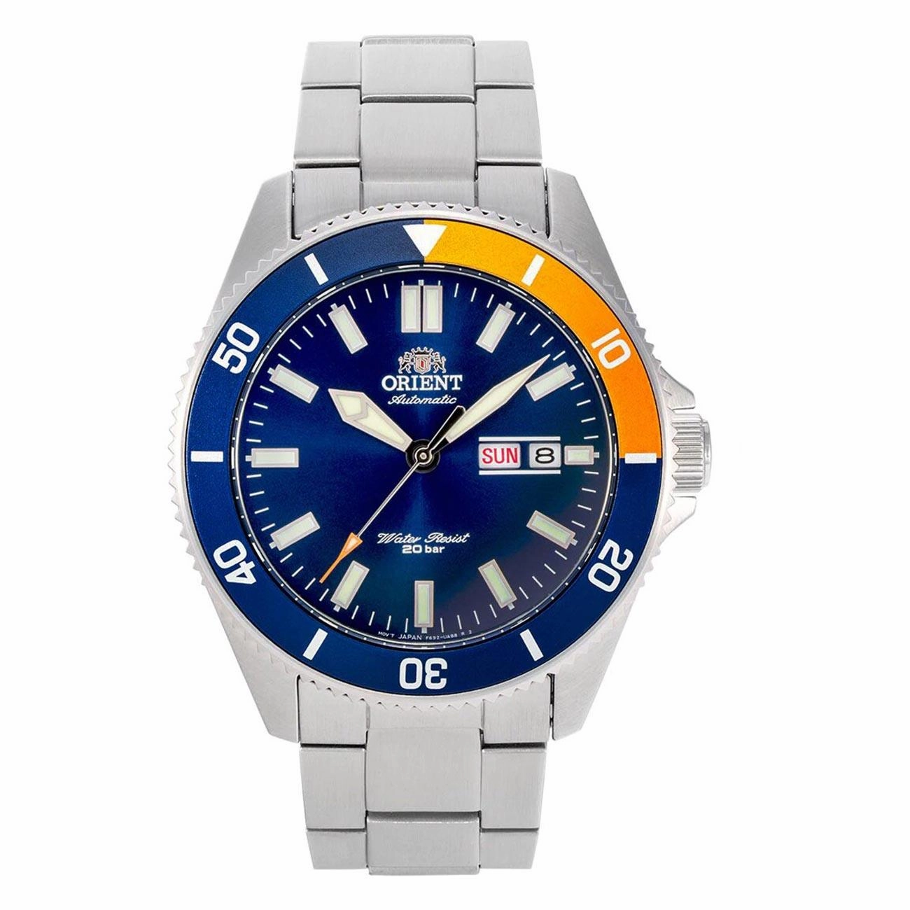 Orient Men's Automatic Watch - Kanno Dive Blue Dial Steel Bracelet | RA-AA0913L19B
