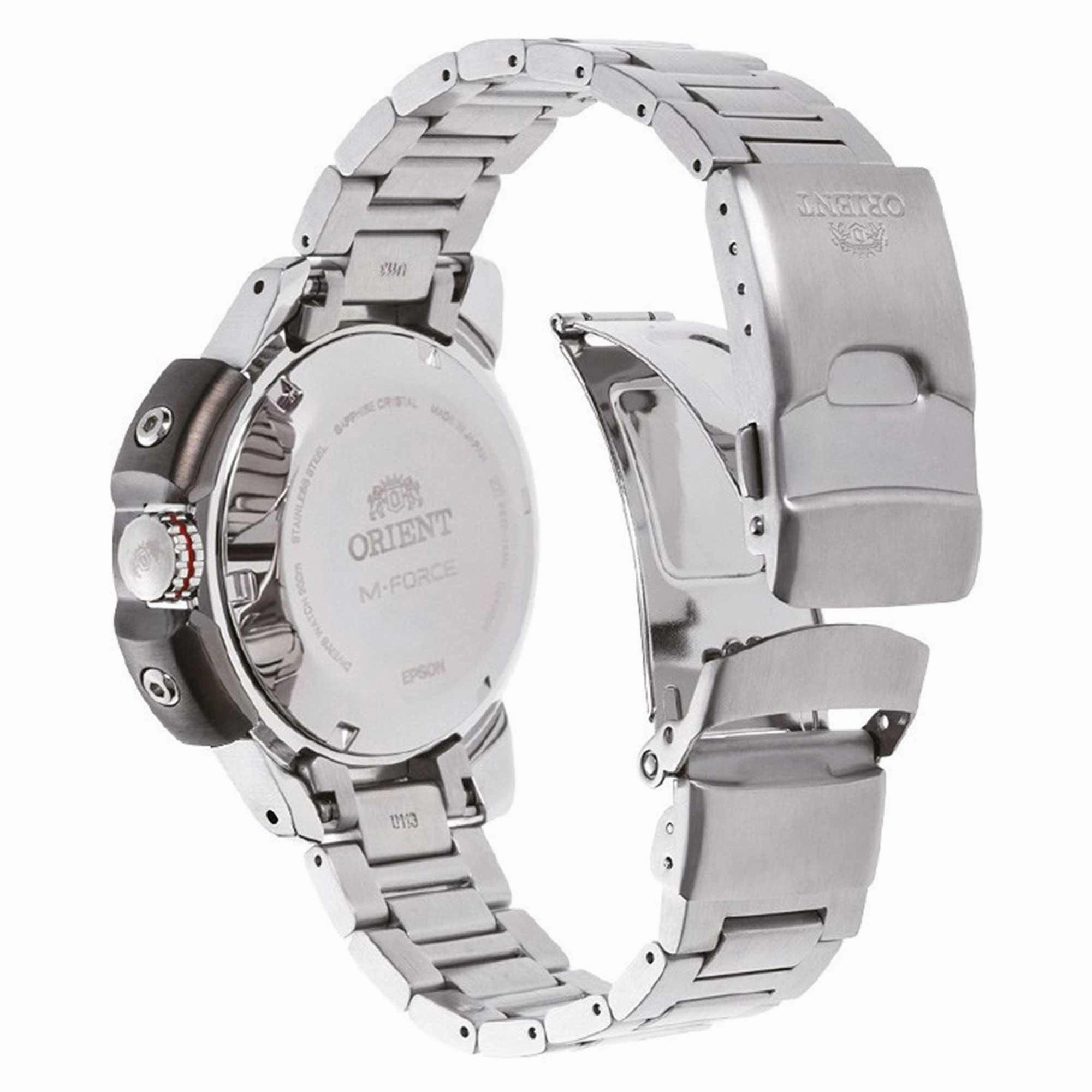 Orient Men's Automatic Watch - M-Force Dive Blue Dial Bracelet | RA-AC0L07L00B