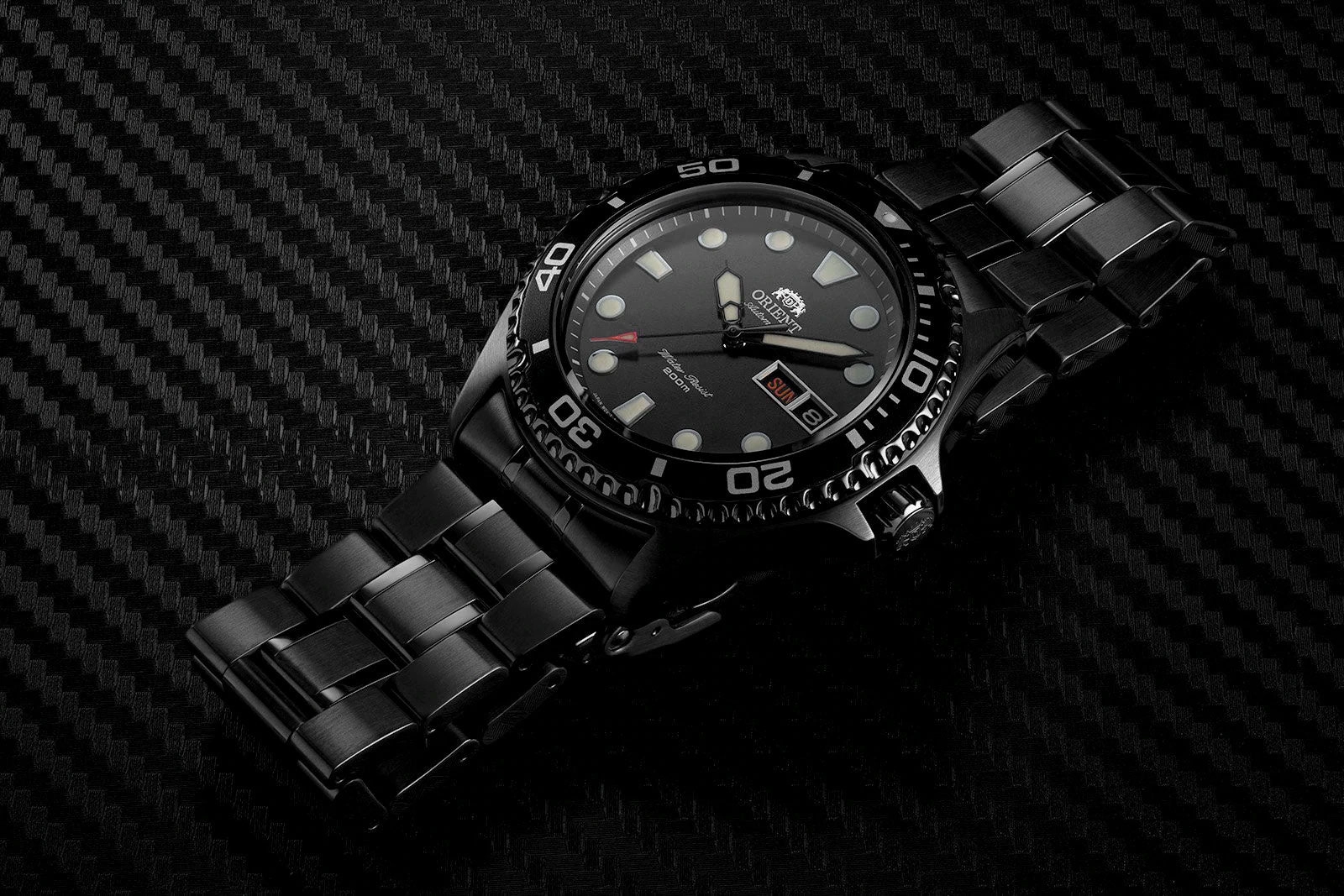 Orient Ray Raven II Automatic Black Stainless Steel Day/Date Men's Watch FAA02003B9