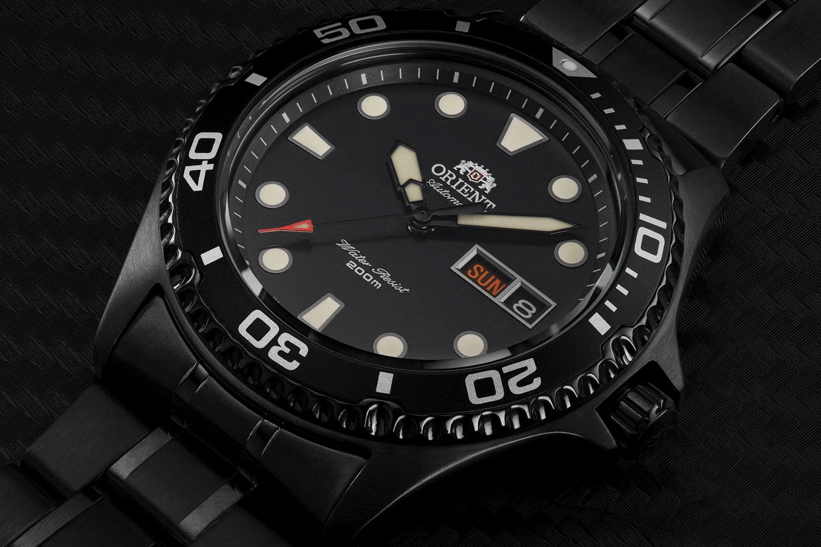 Orient Ray Raven II Automatic Black Stainless Steel Day/Date Men's Watch FAA02003B9