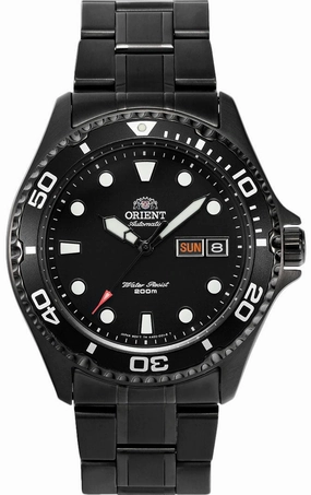 Orient Ray Raven II Automatic Black Stainless Steel Day/Date Men's Watch FAA02003B9