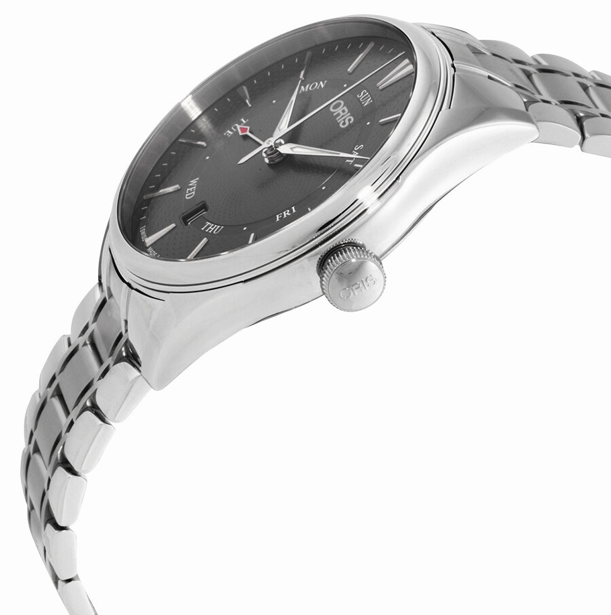 Oris Artelier Pointer Day Date Automatic Stainless Steel Gray Dial Mens Watch 755 7742 4053-07 8 21 88