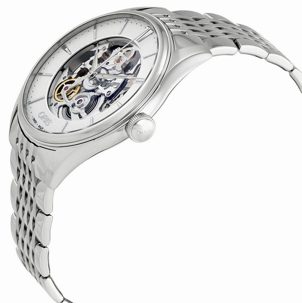 Oris Artelier Skeleton Automatic Stainless Steel Mens Watch 734 7721 4051-07 8 21 88