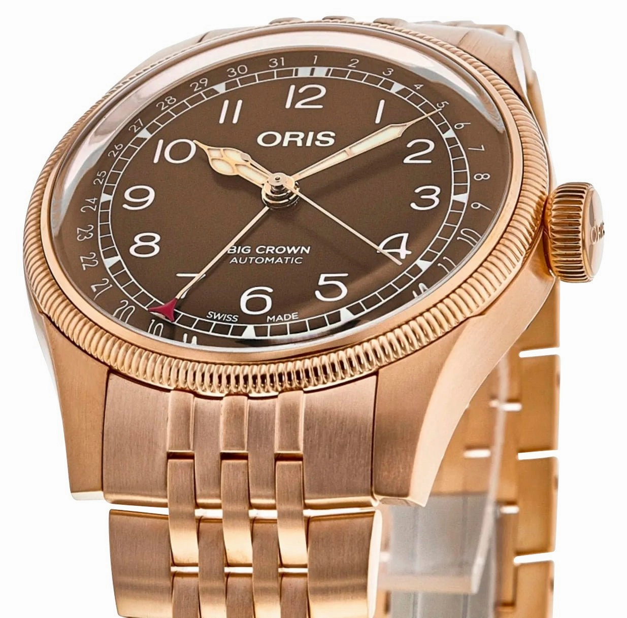 Oris Big Crown Pointer Date Automatic Bronze Brown Dial Mens Watch 754 7741 3166-07 8 20 01