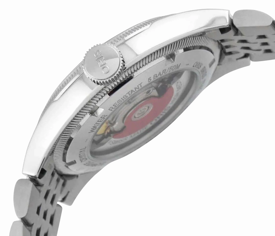 Oris Big Crown Pointer Date Automatic Stainless Steel Burgundy Red Dial Mens Watch 754 7741 4068-07 8 20 22