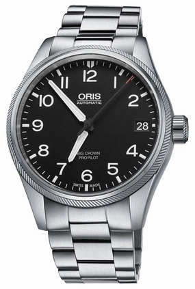 Oris Big Crown ProPilot Automatic Stainless Steel Black Dial Date Mens Watch 751 7697 4164-07 8 20 19