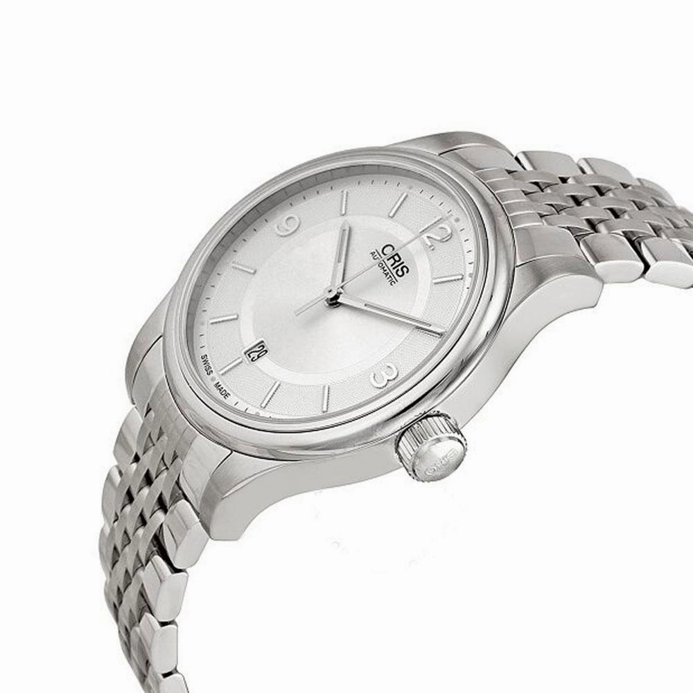 Oris Classic Date Stainless Steel Silver Dial Automatic Mens Watch 733-7594-4031MB