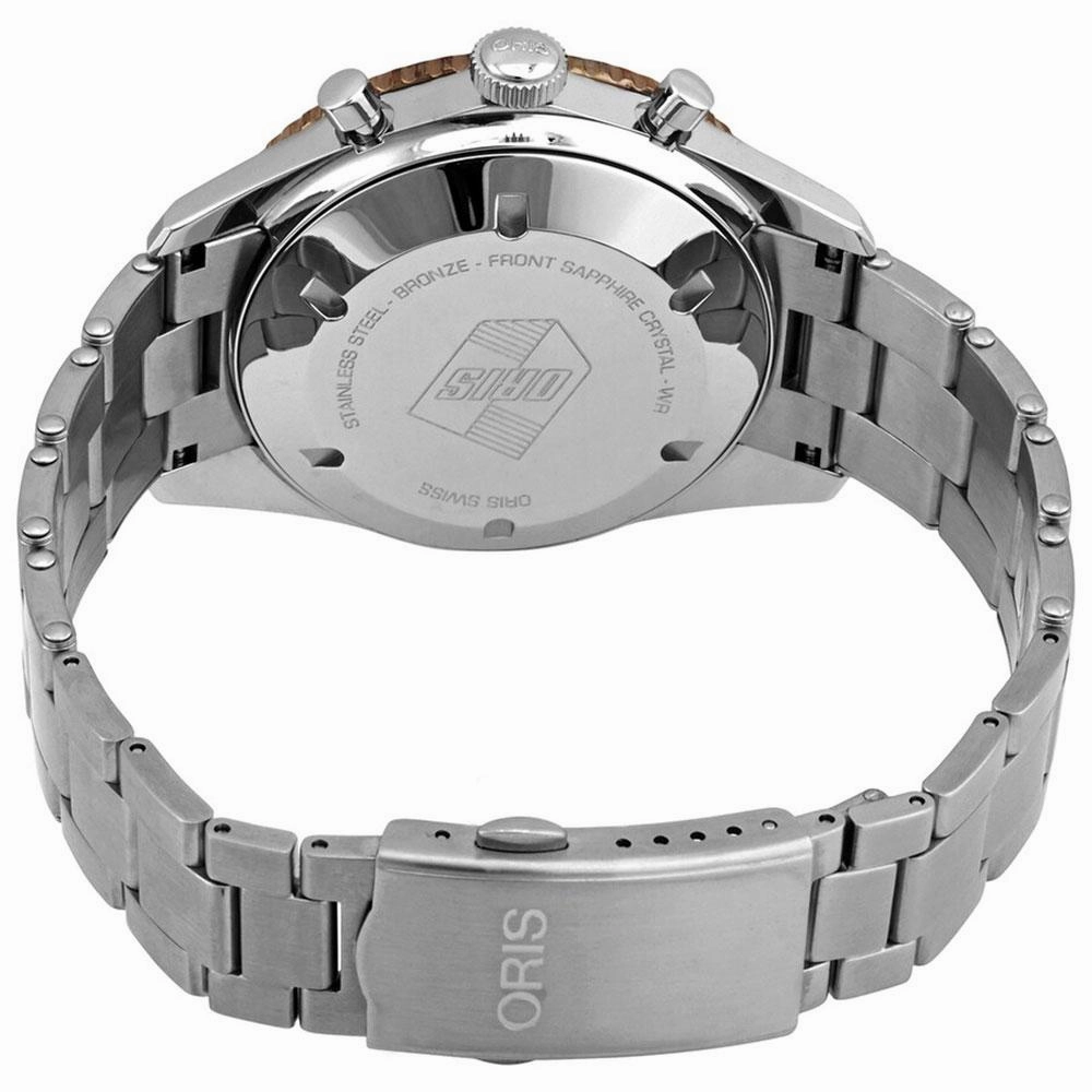OrisDivers Sixty-Five Automatic Chronograph Stainless Steel Black Dial Mens Watch 771 7744 4354-MB
