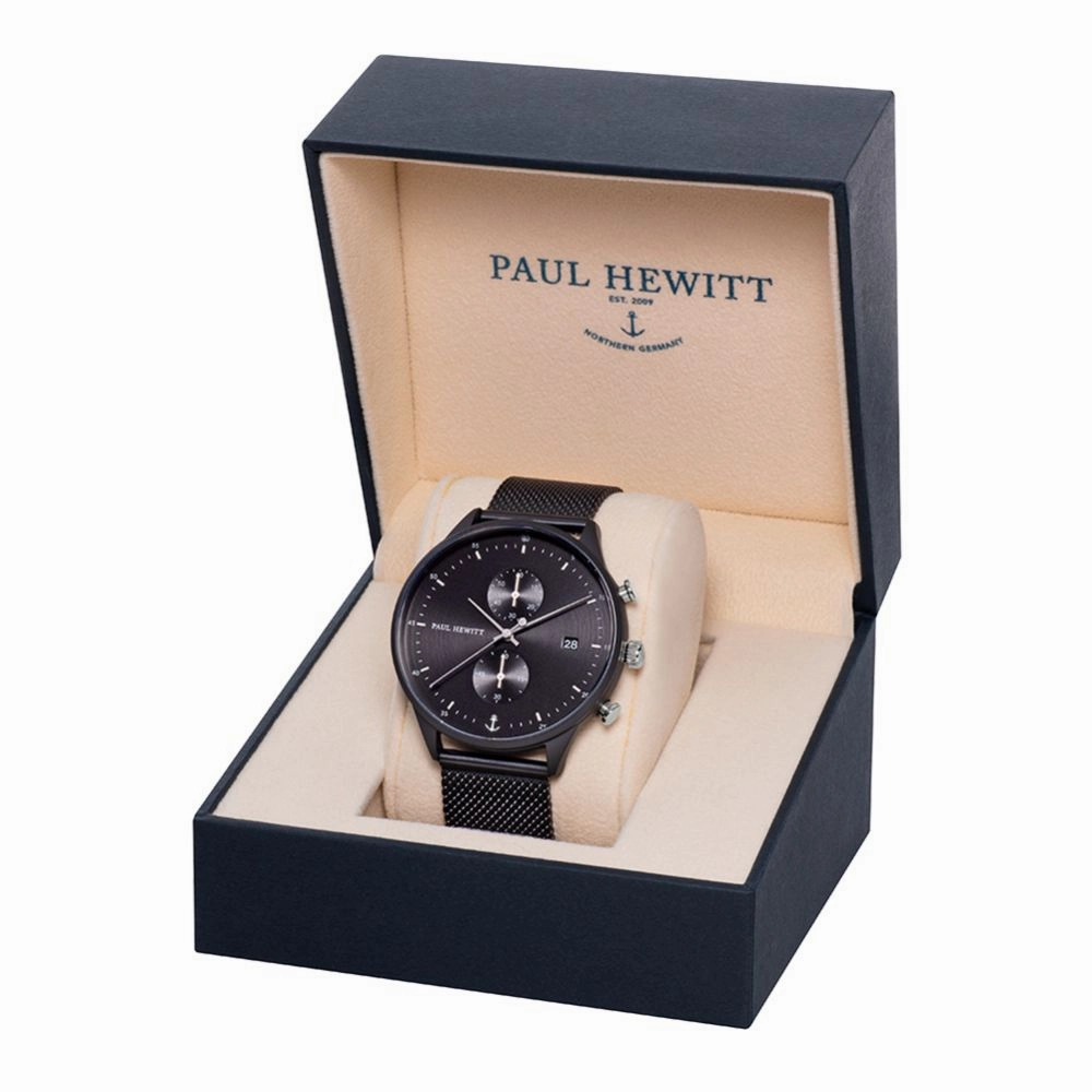 Paul Hewitt Modest Black Sunray Mesh Watch