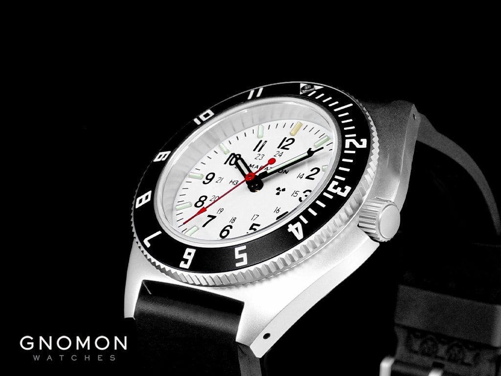 Pilots Navigator Stainless Steel Arctic Quartz w/Date (SSNAV-D) - 3-Piece Rubber Strap Kit Ref. WW194013SS-0530
