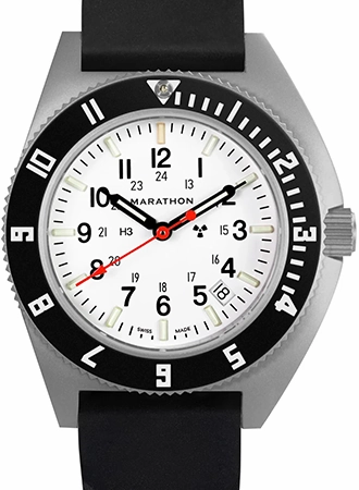 Pilots Navigator Stainless Steel Arctic Quartz w/Date (SSNAV-D) - 3-Piece Rubber Strap Kit Ref. WW194013SS-0530