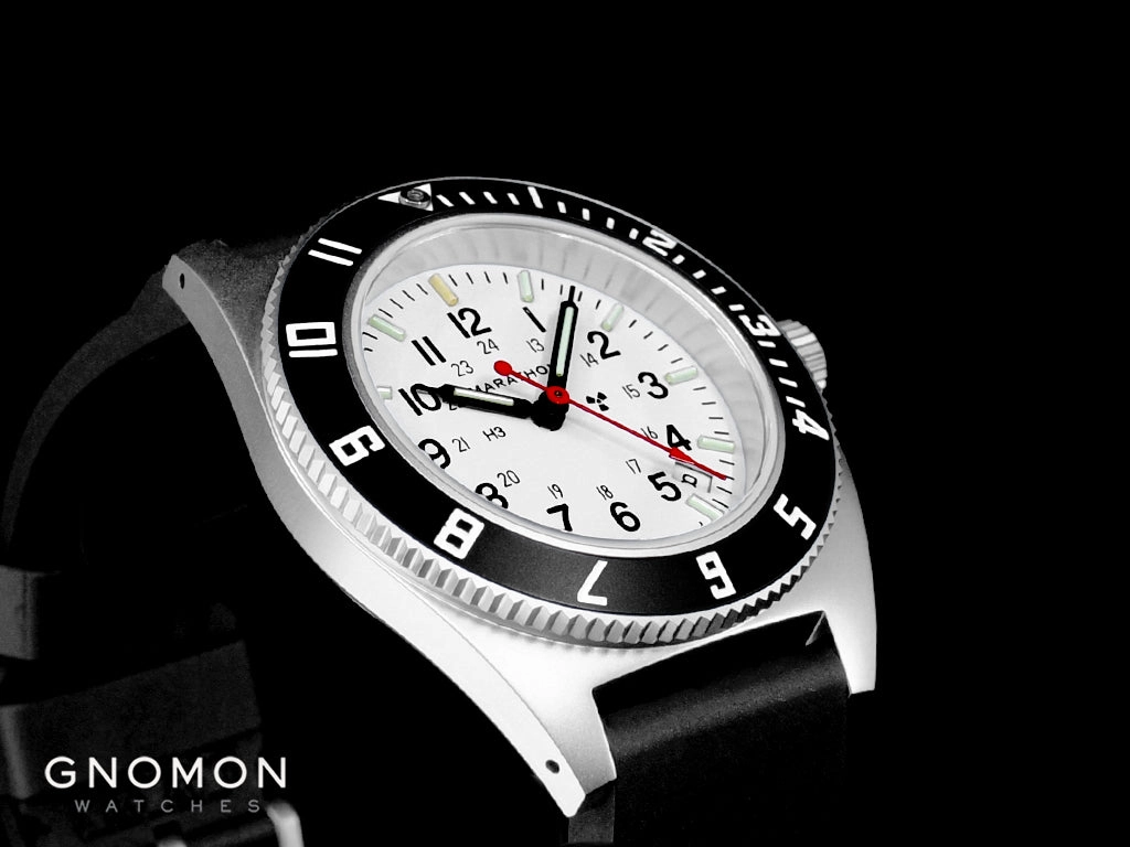 Pilots Navigator Stainless Steel Arctic Quartz w/Date (SSNAV-D) - 3-Piece Rubber Strap Kit Ref. WW194013SS-0530