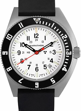 Pilots Navigator Stainless Steel Arctic Quartz w/Date (SSNAV-D) - 3-Piece Rubber Strap Kit Ref. WW194013SS-0530