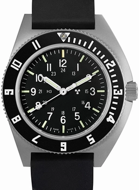Pilots Navigator Stainless Steel Sterile Dial - 3-Piece Rubber Strap Kit Ref. WW194001SS-0830