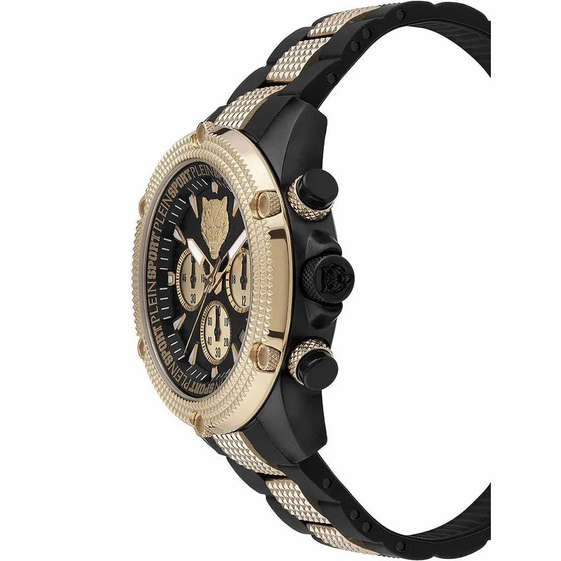 Plein Sport Hurricane Gold Chronograph Watch 44mm