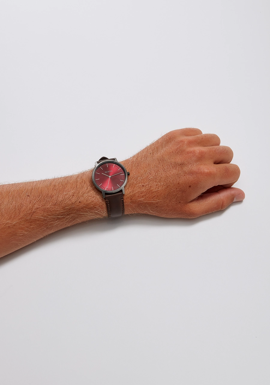 Porter Leather - Gunmetal / Charcoal / Taupe