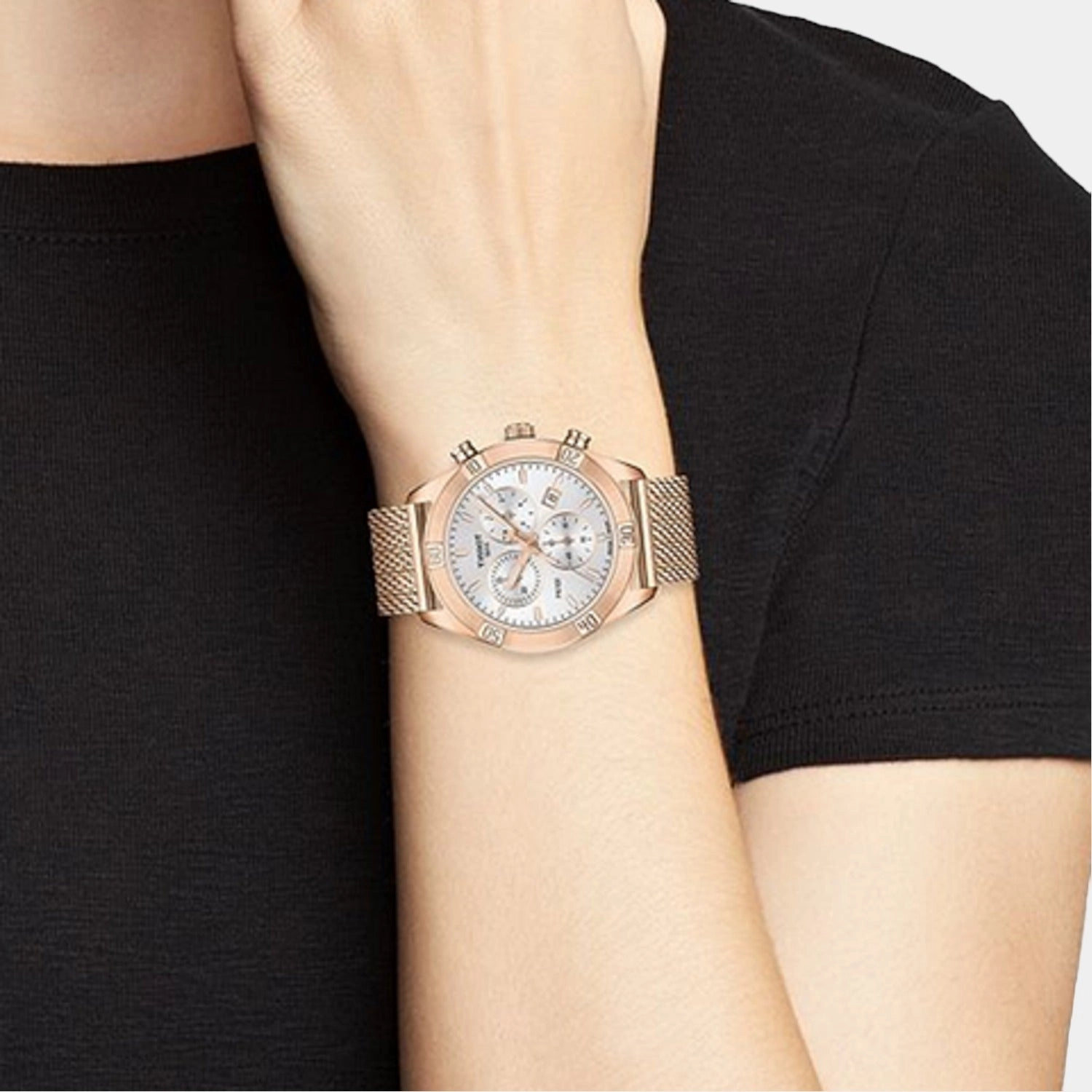 PR 100 Chronograph Women Analog Stainless Steel Watch T1019173303100