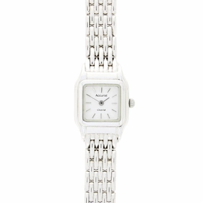 Pre Owned Accurist 9ct White Gold Ladies Bracelet Watch GD1661 RW0606