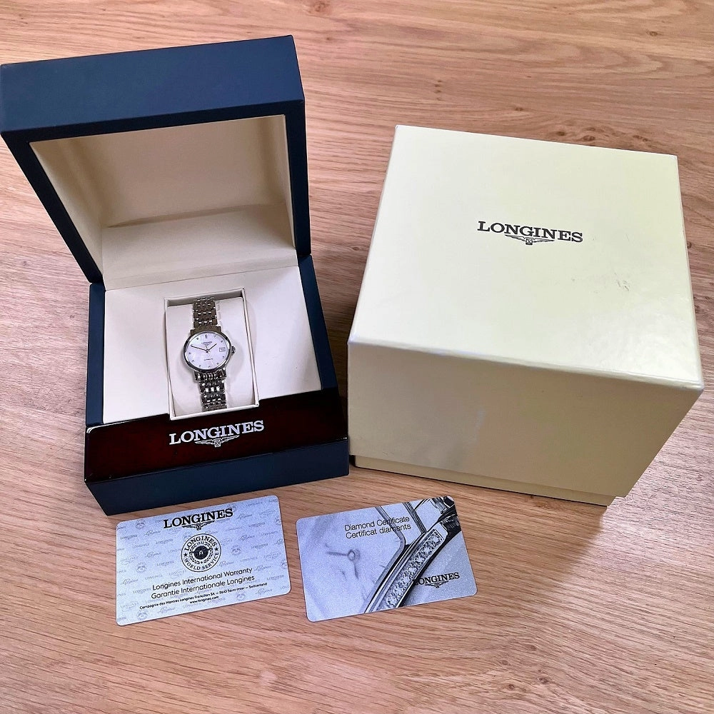 Pre Owned Longines Elegant Collection Ladies Watch L4.309.4.87.6 RW0624 Papers (2022)