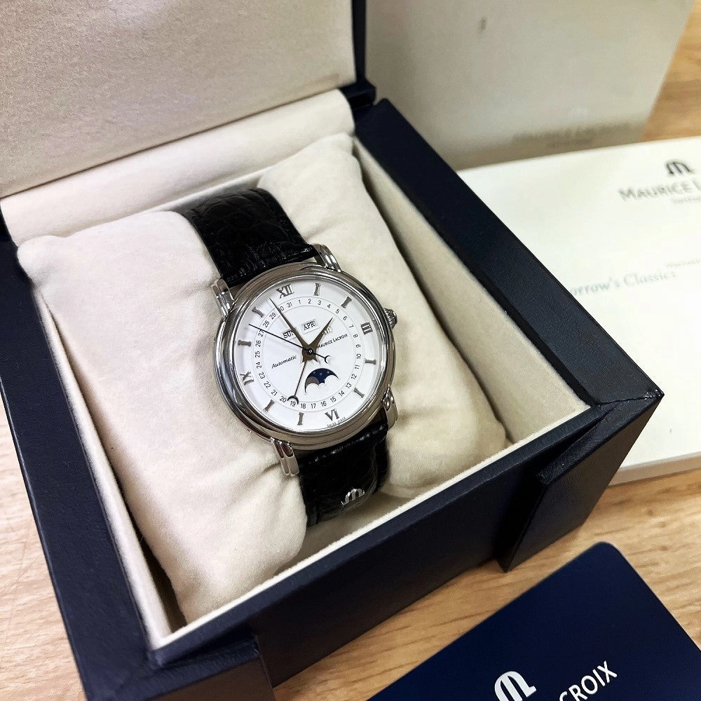 Pre Owned Maurice Lacroix Masterpiece Phase De Lune Mens Automatic Watch 37873 RW0608