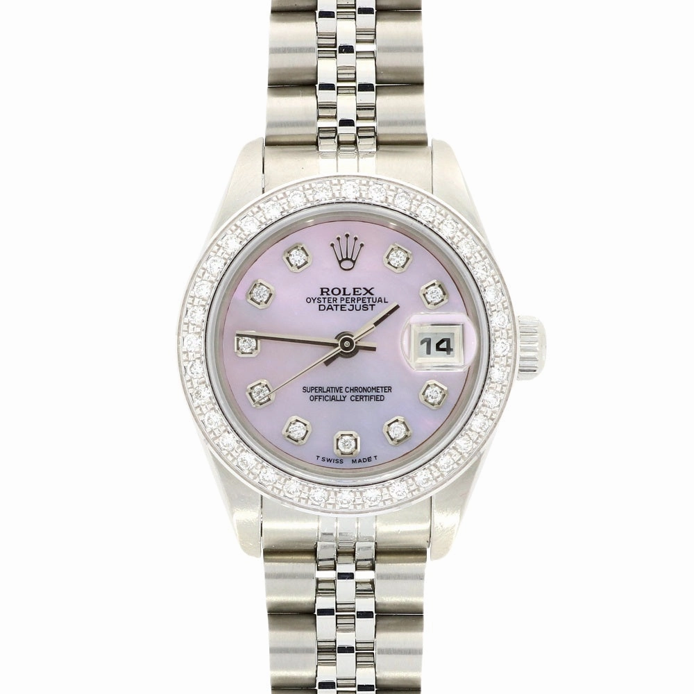 Pre Owned Rolex Lady Datejust Diamond Set Watch 69160 RW0626 Papers (1999)