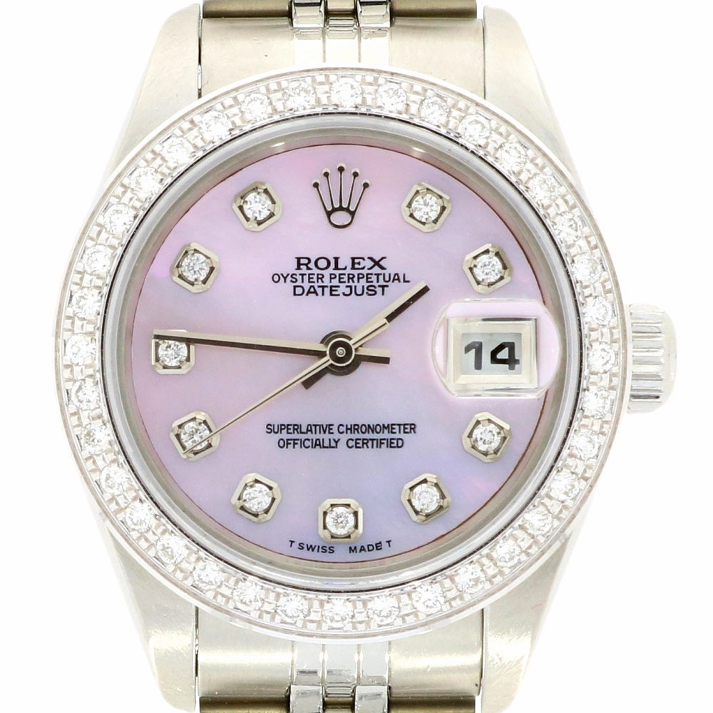 Pre Owned Rolex Lady Datejust Diamond Set Watch 69160 RW0626 Papers (1999)
