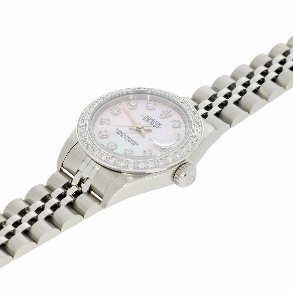 Pre Owned Rolex Lady Datejust Diamond Set Watch 69160 RW0626 Papers (1999)
