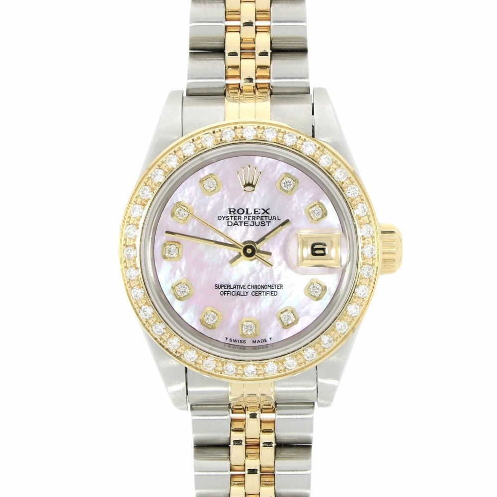 Pre Owned Rolex Lady Datejust Diamond Set Watch 69173 RW0627 Papers (1992)