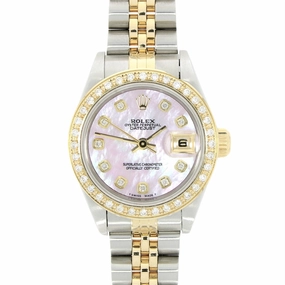 Pre Owned Rolex Lady Datejust Diamond Set Watch 69173 RW0627 Papers (1992)