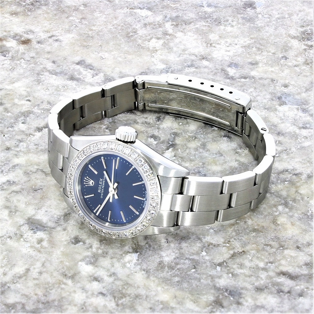 Pre Owned Rolex Oyster Perpetual Diamond Set Ladies Watch 67180 RW0490 (1997)