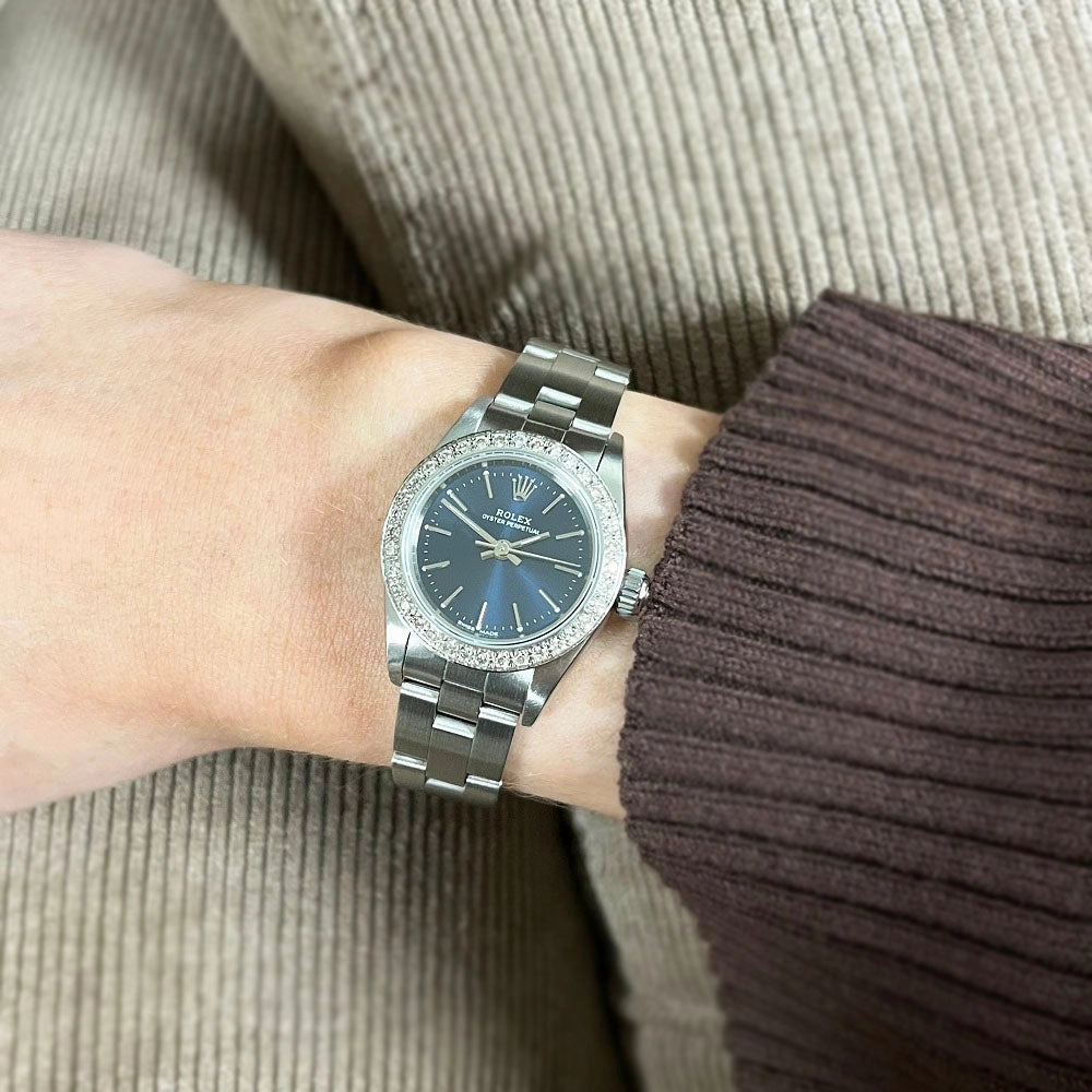 Pre Owned Rolex Oyster Perpetual Diamond Set Ladies Watch 67180 RW0490 (1997)