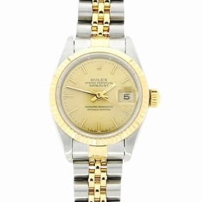 Pre Owned Rolex Oyster Perpetual Lady Datejust Bi Metal Ladies Watch 69173 Papers RW0544 (1993)