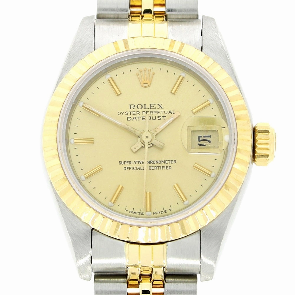 Pre Owned Rolex Oyster Perpetual Lady Datejust Bi Metal Ladies Watch 69173 RW0550 (1987)