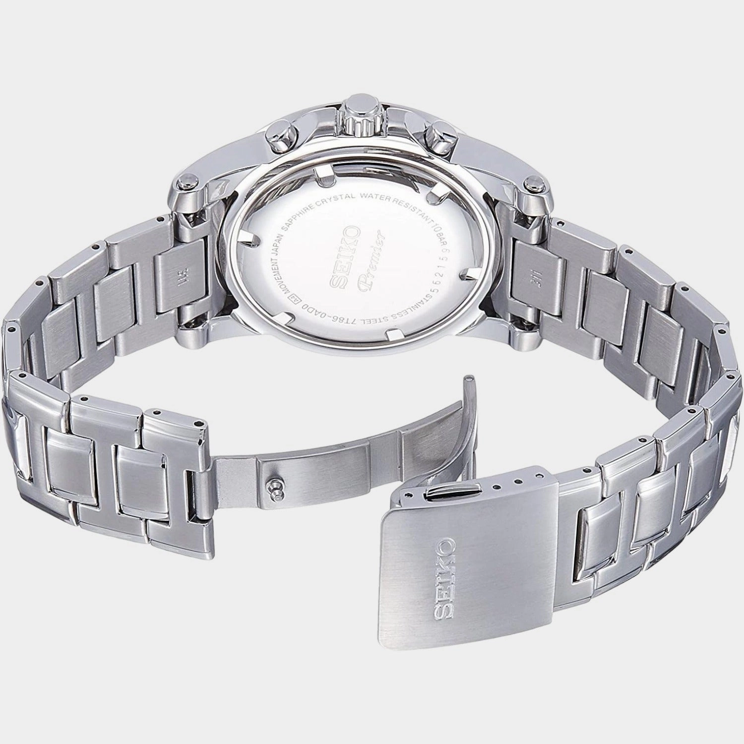 Premier Men Quartz White Dial Chronograph Stainless Steel Watch SPC159P1