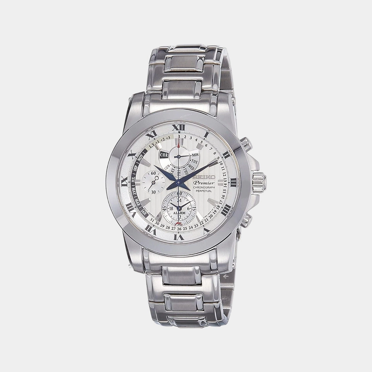 Premier Men Quartz White Dial Chronograph Stainless Steel Watch SPC159P1
