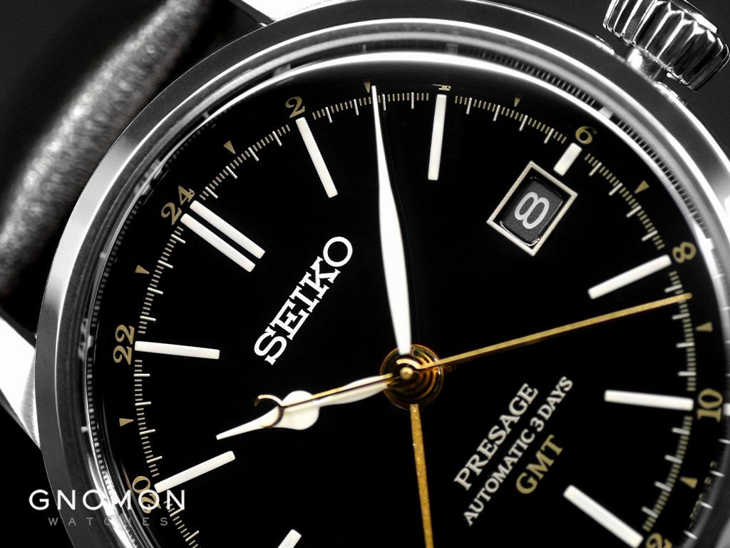 Presage Craftsmanship Urushi GMT Lacquer Black Ref. SARH001