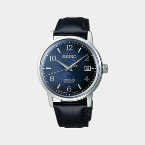 Presage Men Automatic Blue Dial Analog Leather Watch SRPE43J1