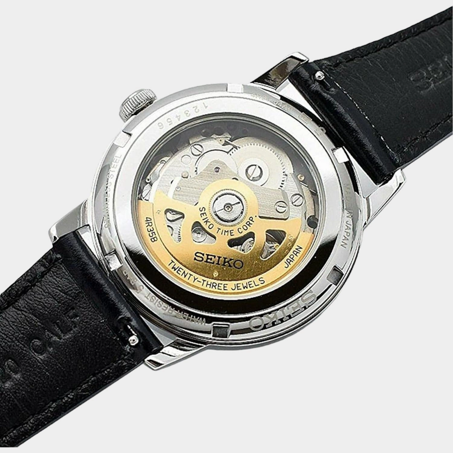 Presage Men Automatic Blue Dial Analog Leather Watch SRPE43J1